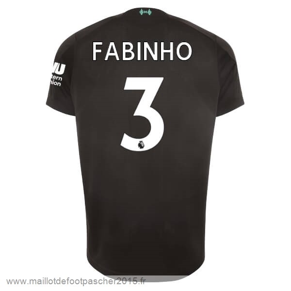 Maillot Foot Achat NO.3 Fabinho Third Maillot Liverpool 2019 2020 Noir