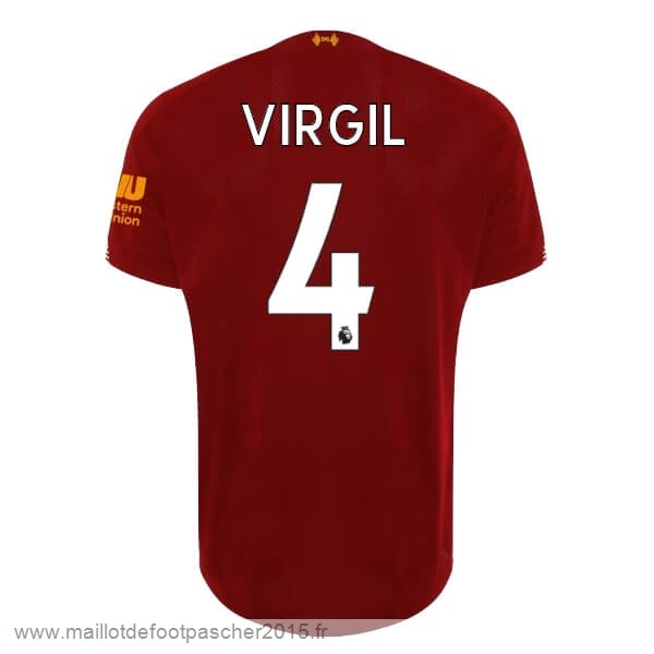 Maillot Foot Achat NO.4 Virgil Domicile Maillot Liverpool 2019 2020 Rouge