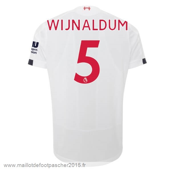 Maillot Foot Achat NO.5 Wijnaldum Exterieur Maillot Liverpool 2019 2020 Blanc