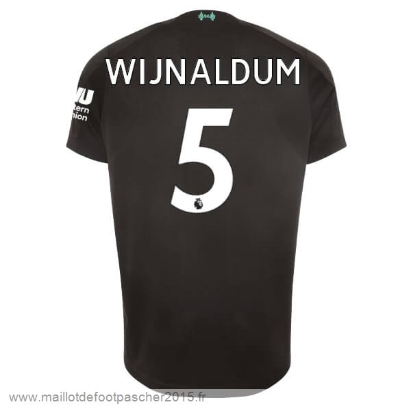 Maillot Foot Achat NO.5 Wijnaldum Third Maillot Liverpool 2019 2020 Noir