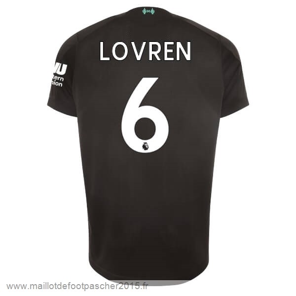 Maillot Foot Achat NO.6 Lovren Third Maillot Liverpool 2019 2020 Noir