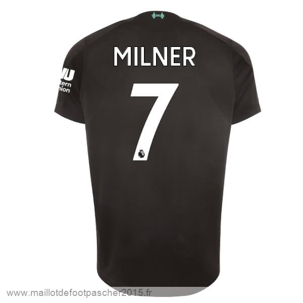 Maillot Foot Achat NO.7 Milner Third Maillot Liverpool 2019 2020 Noir