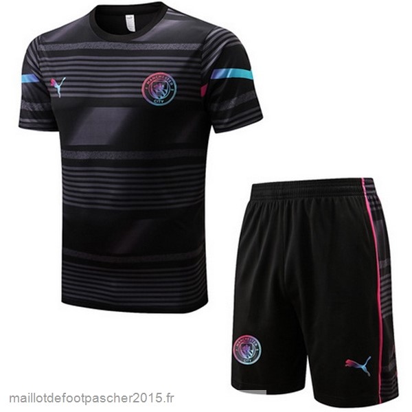 Maillot Foot Achat Entrainement Ensemble Complet Manchester City 2022 2023 Gris Marine