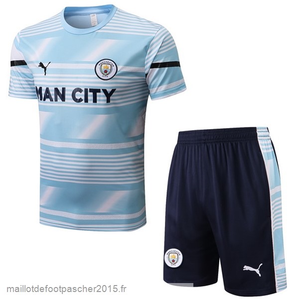 Maillot Foot Achat Entrainement Ensemble Complet Manchester City 2022 2023 I Bleu