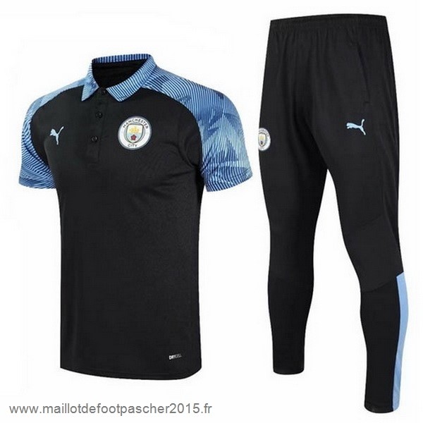 Maillot Foot Achat Ensemble Complet Polo Manchester City 2020 2021 Bleu Noir