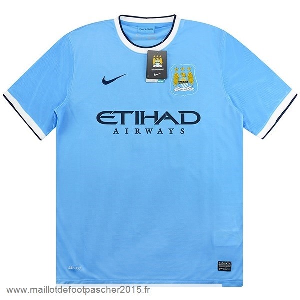 Maillot Foot Achat Domicile Maillot Manchester City Rétro 2013 2014 Bleu