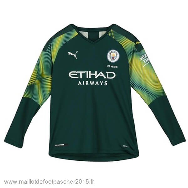 Maillot Foot Achat Domicile Manches Longues Gardien Manchester City 2019 2020 Vert