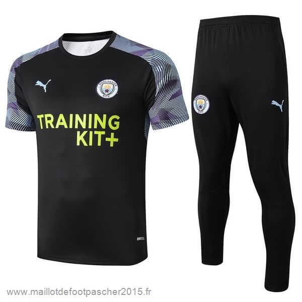 Maillot Foot Achat Entrainement Conjunto Completo Manchester City 2019 2020 Noir Purpura