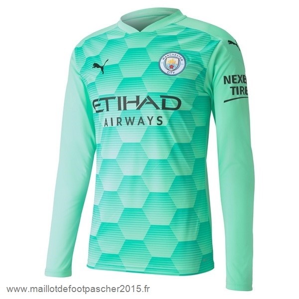 Maillot Foot Achat Exterieur Manches Longues Gardien Manchester City 2020 2021 Vert