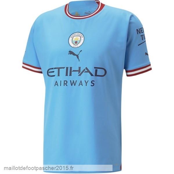 Maillot Foot Achat Thailande Domicile Joueurs Maillot Manchester City 2022 2023 Bleu