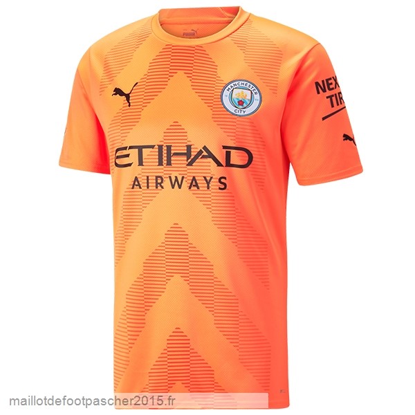 Maillot Foot Achat Thailande Gardien Maillot Manchester City 2022 2023 Orange