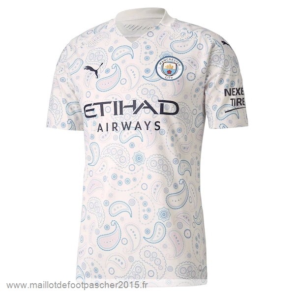 Maillot Foot Achat Thailande Third Maillot Manchester City 2020 2021 Blanc