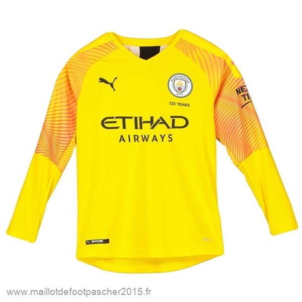 Maillot Foot Achat Third Manches Longues Gardien Manchester City 2019 2020 Jaune