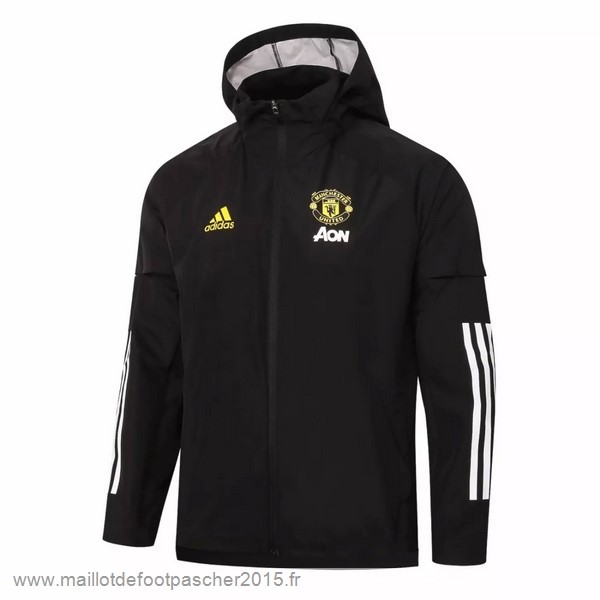 Maillot Foot Achat Coupe Vent Manchester United 2020 2021 Noir Jaune