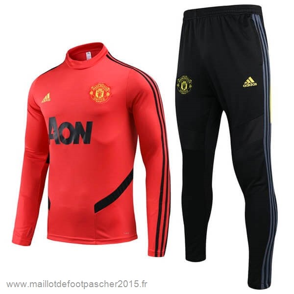 Maillot Foot Achat Survêtements Manchester United 2020 2021 Rouge Noir Jaune