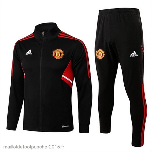 Maillot Foot Achat Survêtements Manchester United 2022 2023 Noir I Rouge