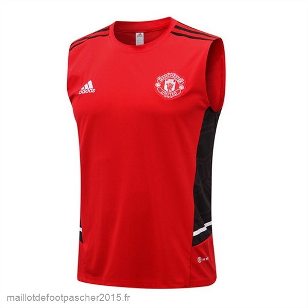 Maillot Foot Achat Entrainement Sans Manches Manchester United 2022 2023 Rouge