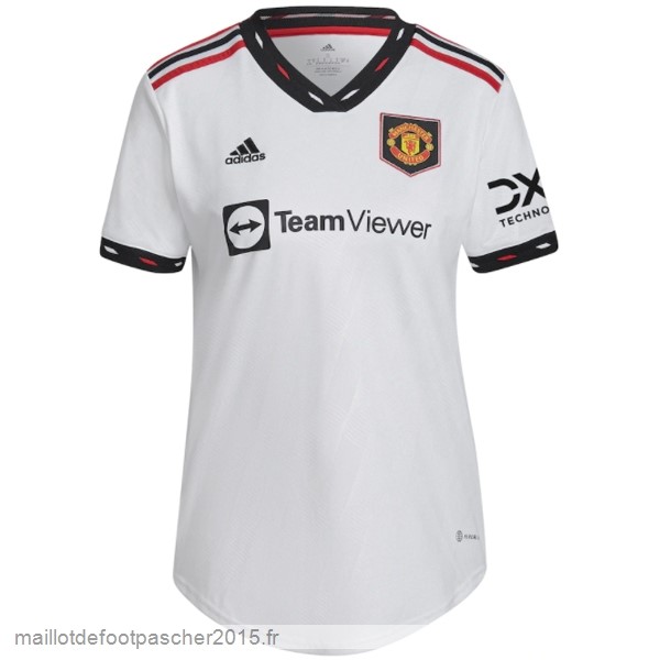 Maillot Foot Achat Exterieur Maillot Femme Manchester United 2022 2023 Blanc