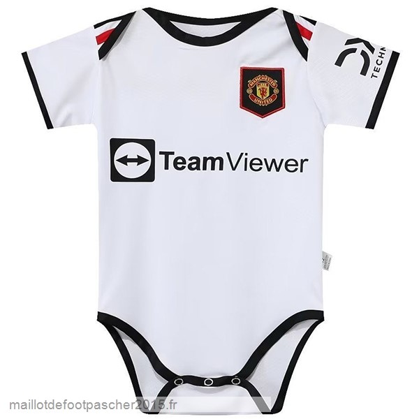 Maillot Foot Achat Exterieur Onesies Enfant Manchester United 2022 2023 Blanc