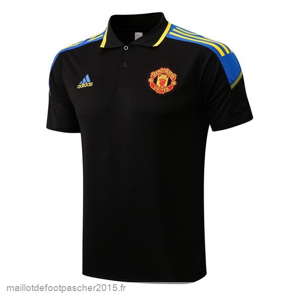 Maillot Foot Achat Polo Manchester United 2022 2023 Noir Jaune