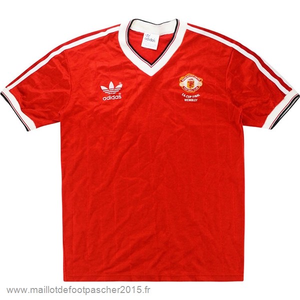 Maillot Foot Achat Domicile Maillot Manchester United Rétro 1983 Rouge