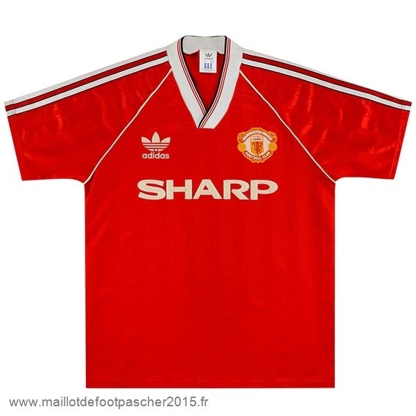 Maillot Foot Achat Domicile Maillot Manchester United Rétro 1988 1990 Rouge