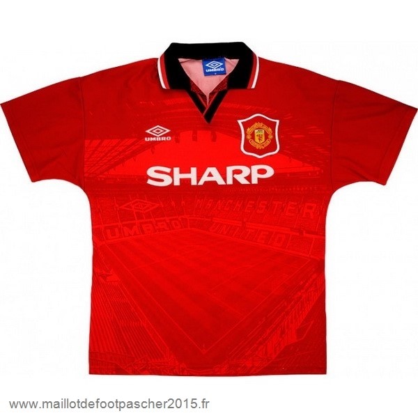 Maillot Foot Achat Domicile Maillot Manchester United Rétro 1994 1996 Rouge