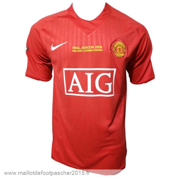 Maillot Foot Achat Domicile Maillot Manchester United Rétro 2007 2008 Rouge