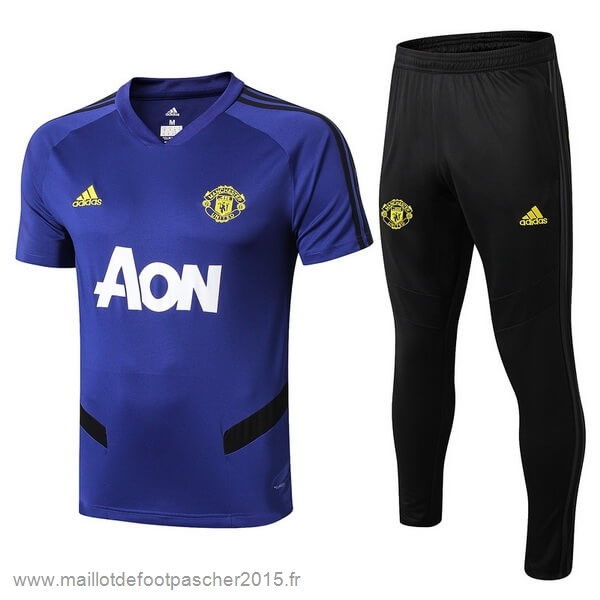 Maillot Foot Achat Entrainement Conjunto Completo Manchester United 2019 2020 Bleu