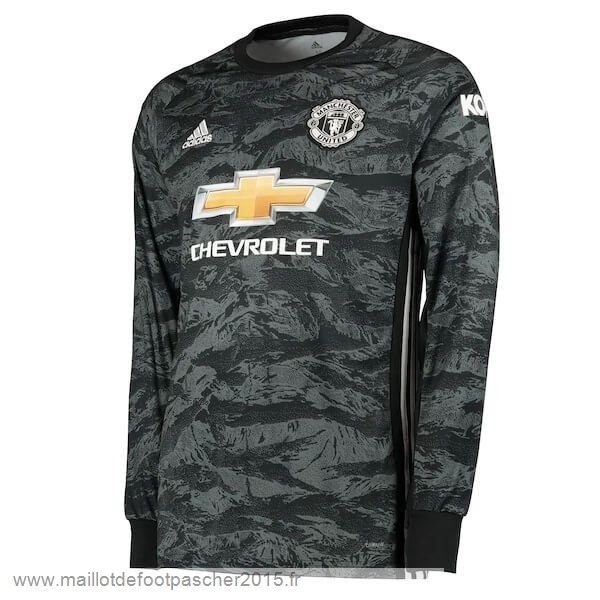 Maillot Foot Achat Manches Longues Gardien Manchester United 2019 2020 Gris