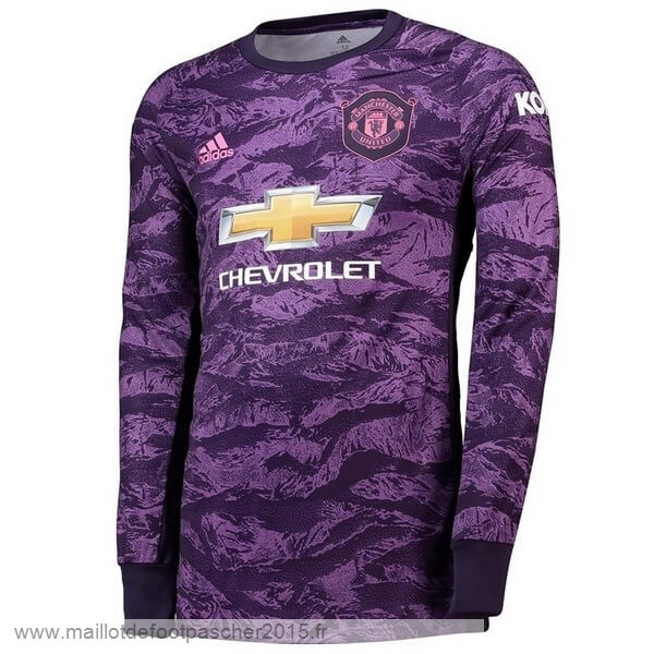 Maillot Foot Achat Manches Longues Gardien Manchester United 2019 2020 Purpura