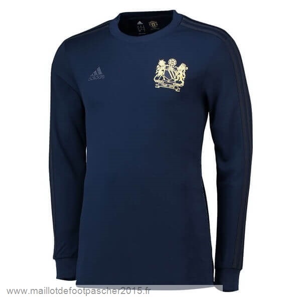 Maillot Foot Achat Manches Longues Manchester United Rétro 1968 Bleu