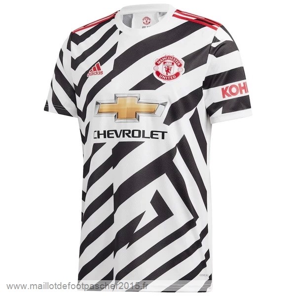 Maillot Foot Achat Third Maillot Manchester United 2020 2021 Blanc