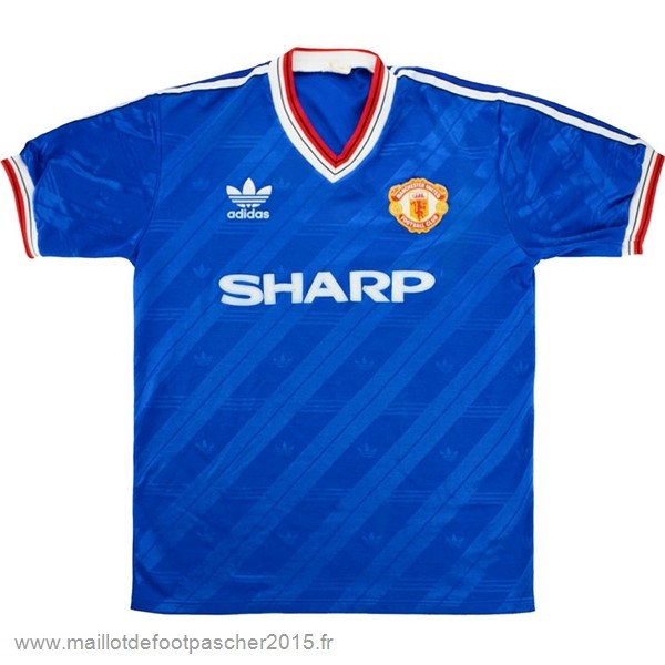 Maillot Foot Achat Third Maillot Manchester United Rétro 1986 1988 Bleu