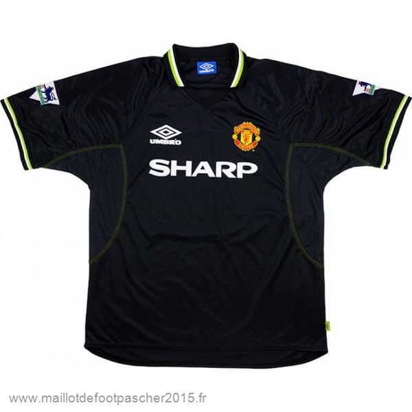 Maillot Foot Achat Third Maillot Manchester United Rétro 1998 1999 Noir