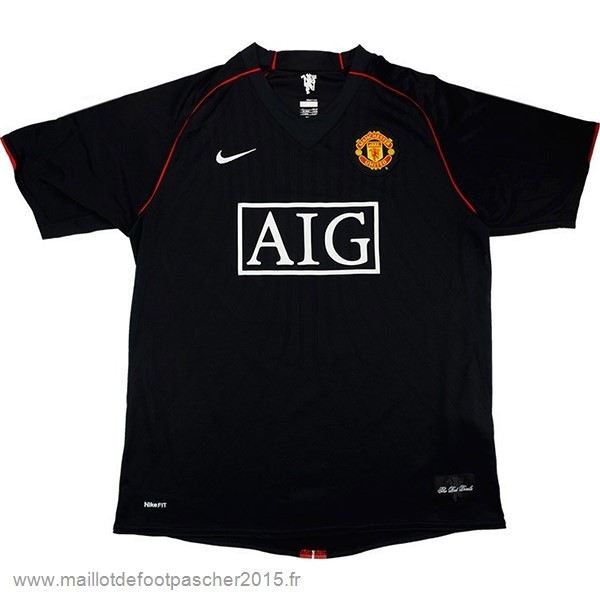 Maillot Foot Achat Third Maillot Manchester United Rétro 2007 2008 Noir