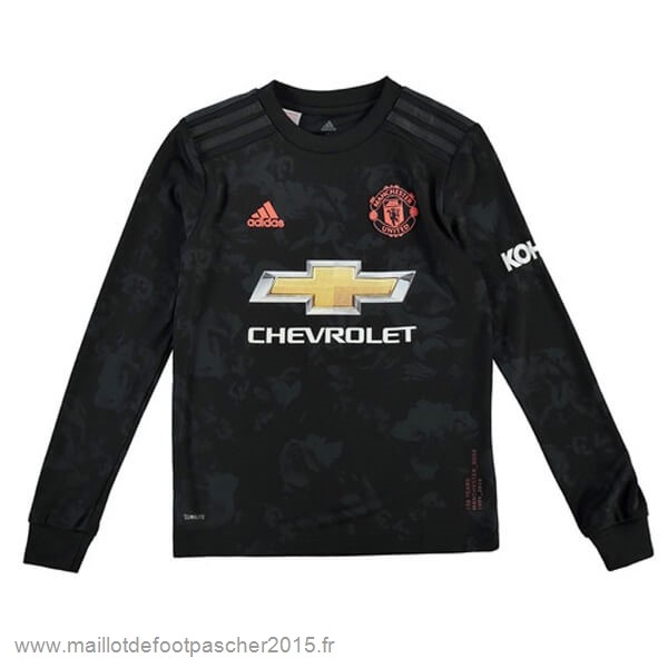 Maillot Foot Achat Third Manches Longues Manchester United 2019 2020 Noir