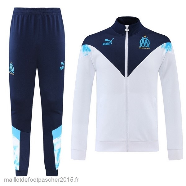 Maillot Foot Achat Survêtements Marseille 2022 2023 Blanc Bleu