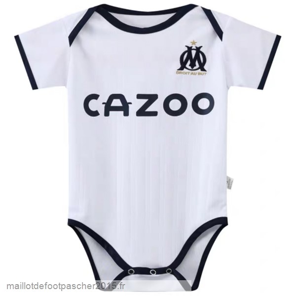 Maillot Foot Achat Domicile Onesies Enfant Marseille 2022 2023 Blanc