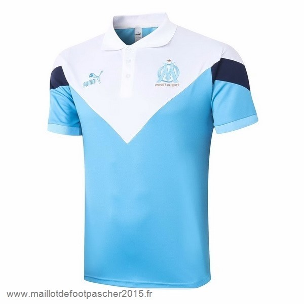 Maillot Foot Achat Polo Marseille 2020 2021 Bleu Clair