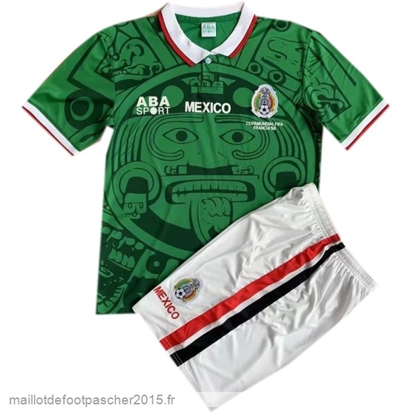 Maillot Foot Achat Domicile Conjunto De Enfant Mexique Rétro 1998 Vert