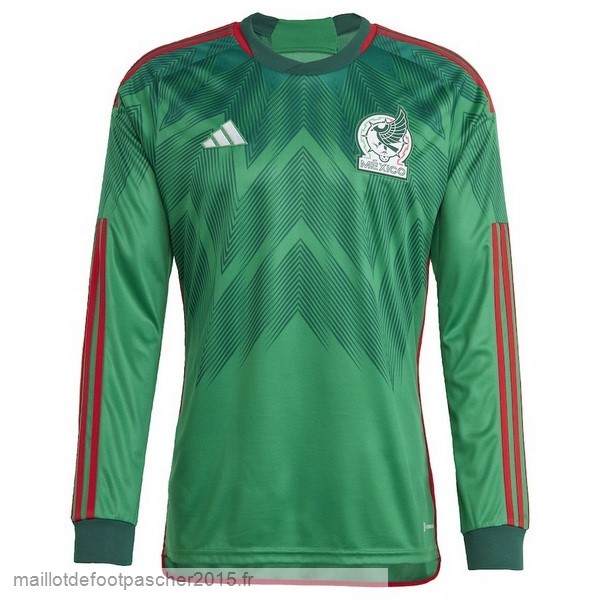 Maillot Foot Achat Thailande Domicile Manches Longues Mexico 2022 Vert