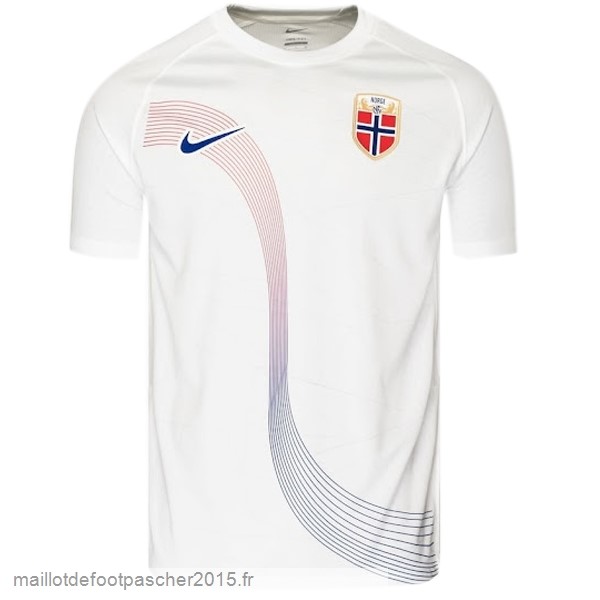 Maillot Foot Achat Thailande Exterieur Maillot Norvège 2022 Blanc