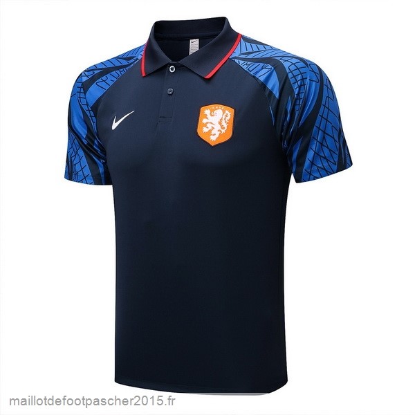 Maillot Foot Achat Polo Pays Bas 2022 Bleu Marine