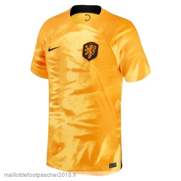 Maillot Foot Achat Thailande Domicile Maillot Pays Bas 2022 Jaune