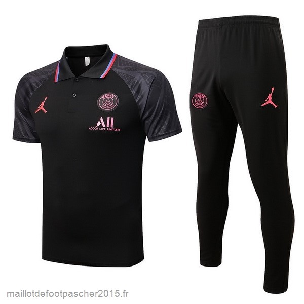 Maillot Foot Achat Ensemble Complet Polo Paris Saint Germain 2022 2023 Noir