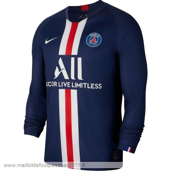 Maillot Foot Achat Domicile Manches Longues Paris Saint Germain 2019 2020 Bleu