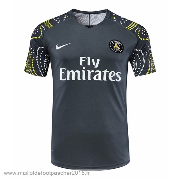 Maillot Foot Achat Entrainement Paris Saint Germain 2019 2020 Noir Jaune