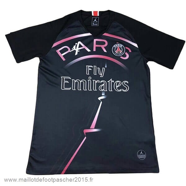 Maillot Foot Achat Entrainement Paris Saint Germain 2019 2020 Noir Rose