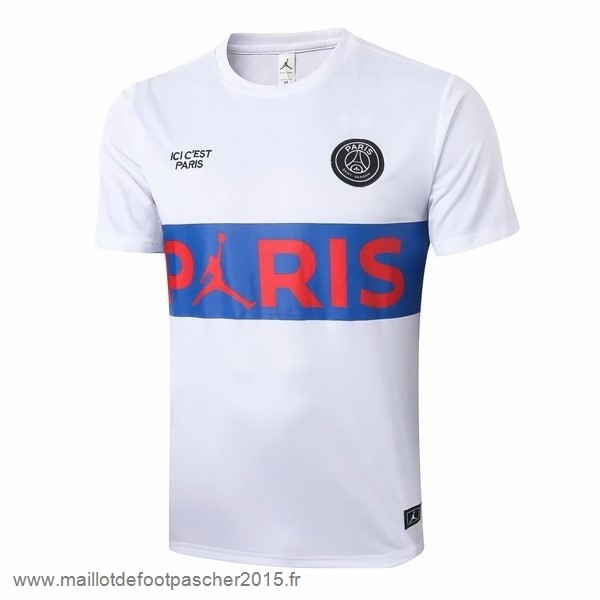 Maillot Foot Achat Entrainement Paris Saint Germain 2020 2021 Blanc Bleu